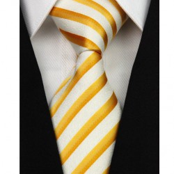 Hodvábna kravata žltá NT0173
