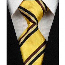Hedvábná kravata žlutá NT0182