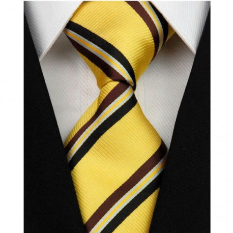 Hodvábna kravata žltá NT0182