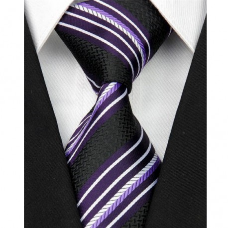 Hodvábna kravata čierna NT0088