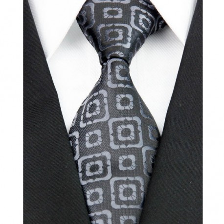 Hedvábná kravata černá NT0114