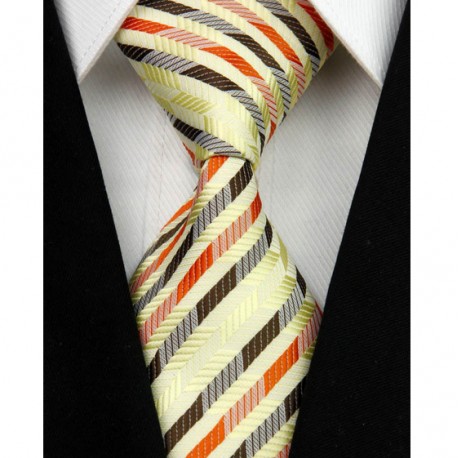 Hodvábna kravata žltá NT0083