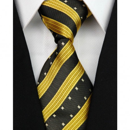 Hodvábna kravata žltá NT0148