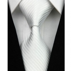 Hodvábna kravata biela NT0019