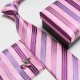 Dárkové sety růžová kravata, kapesníček a manžetové knoflíčky