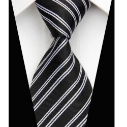 Hedvábná kravata černá NT0504