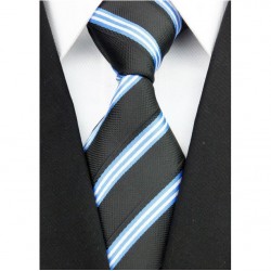 Hodvábna kravata čierna NT0198