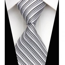 Hodvábna kravata biela NT0517