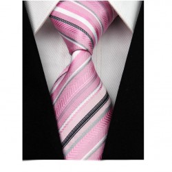 Hodvábna kravata ružová NT0043