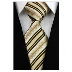 Hodvábna kravata žltá NT0177