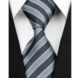 Hedvábná kravata černá NT0049