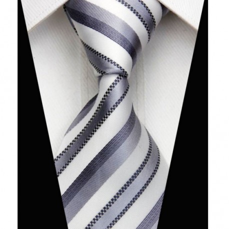 Hedvábná kravata šedá NT0468