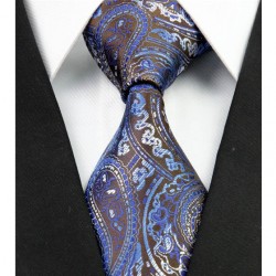 Kašmírová hedvábná kravata modrá NT0292