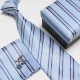 Dárkový box modrá kravata, kapesníček a manžetové knoflíčky