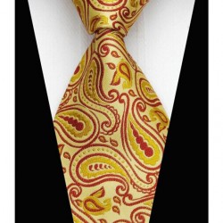 Hedvábná kravata žlutá GZ095
