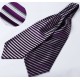 Pánský kravatový šátek Askot fialový