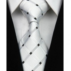 Hedvábná kravata bílá NT0029