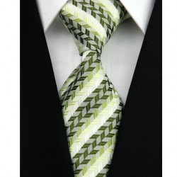 Hedvábná kravata zelená NT0038