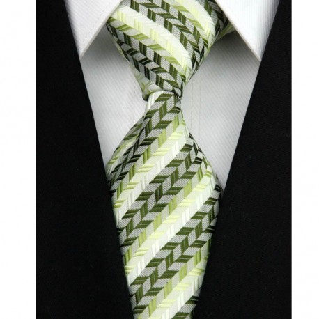 Hodvábna kravata zelená NT0038