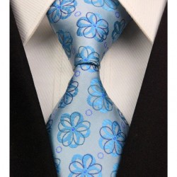 Hodvábna kravata strieborná NT0313