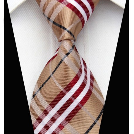 Hodvábna kravata hnědá NT0206