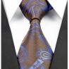 Hedvábná kravata kašmírová hnědá NT0248