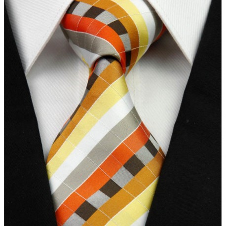 Hodvábna kravata oranžova NT0249