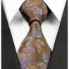 Hodvábna kravata hnědá NT0234