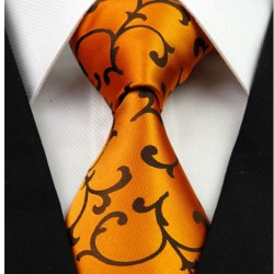 Hedvábná kravata oranžová NT0261