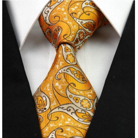 Hodvábna kravata oranžova NT0238