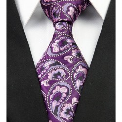 Hodvábna kravata fialová NT0212