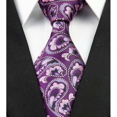 Hedvábná kravata fialová NT0212