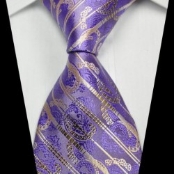 Hedvábná kašmírová kravata fialová NT0342