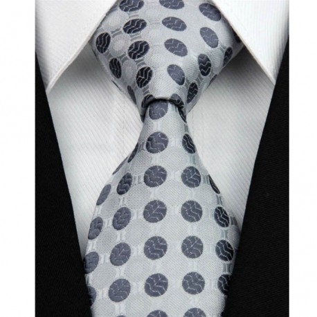 Hodvábna kravata strieborná NT0113