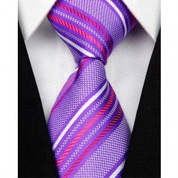 Hodvábna kravata fialová NT0067