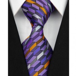 Hodvábna kravata fialová NT0069