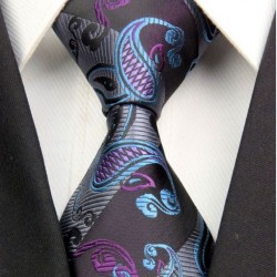 Kašmírová hedvábná kravata černá NT0405