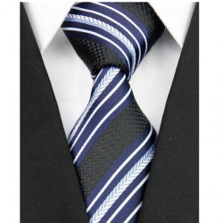 Hedvábná kravata černá NT0109