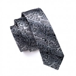 Pánská hedvábná Slim kravata černá