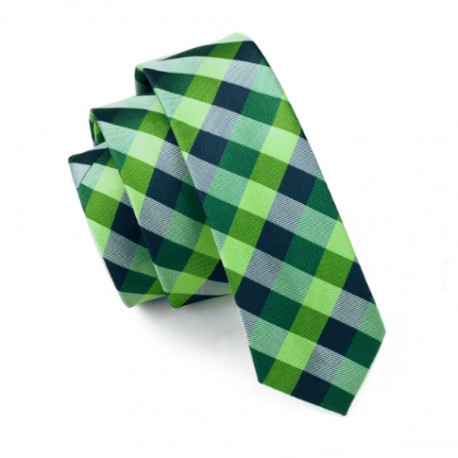 Pánská hedvábná Slim kravata zelená