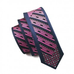 Pánská hedvábná Slim kravata růžová