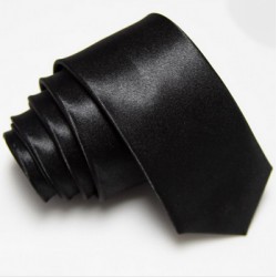Úzka SLIM kravata čierna