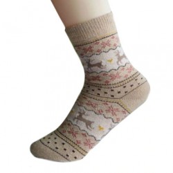 Dámské Vánoční ponožky béžové