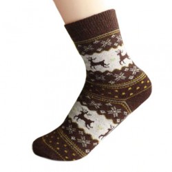 Dámské Vánoční ponožky hnědé