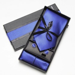 Kravatový dárkový set tmavě modrý