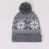 Zimní čepice s norským vzorem šedá
