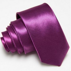 Úzka SLIM kravata tmavo fialová