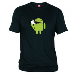 Tričko Android eating Apple pánské