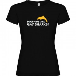 Tričko Dolphins are gay sharks dámské